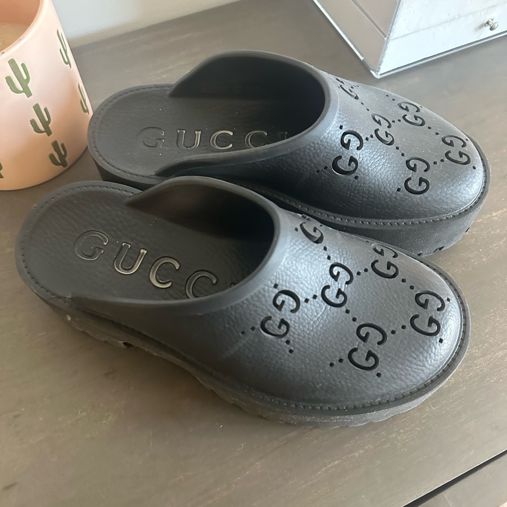 Gucci Black Slide Clogs - Picture 3 of 5